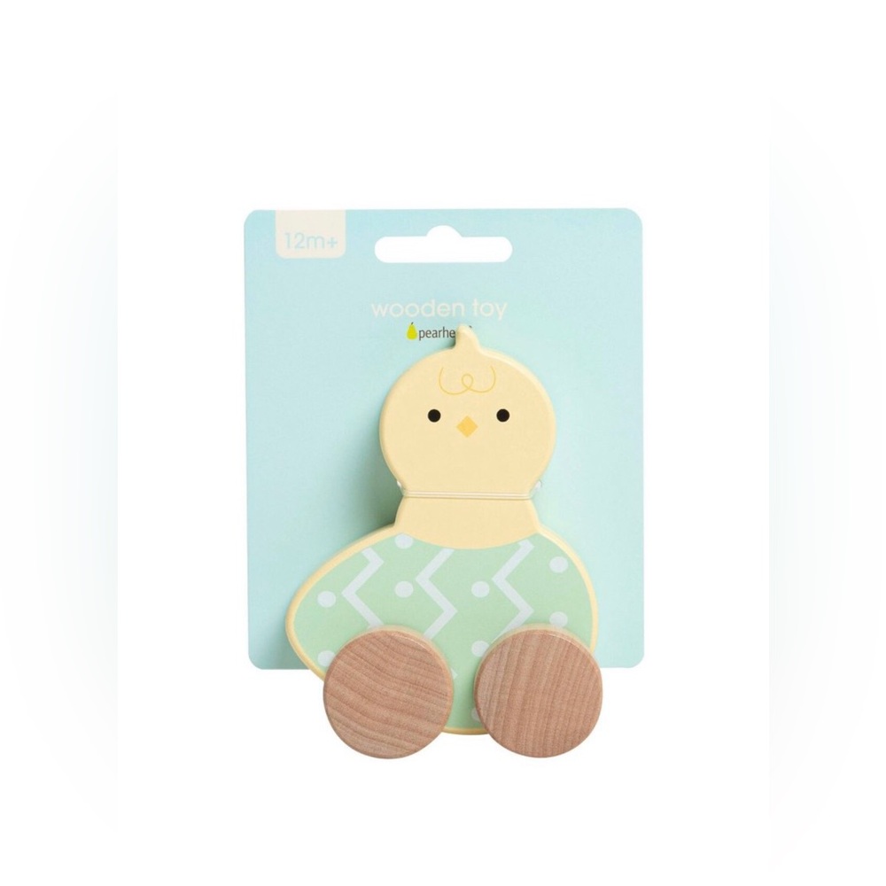 Pearhead Wooden Chick Egg Rolling Toy